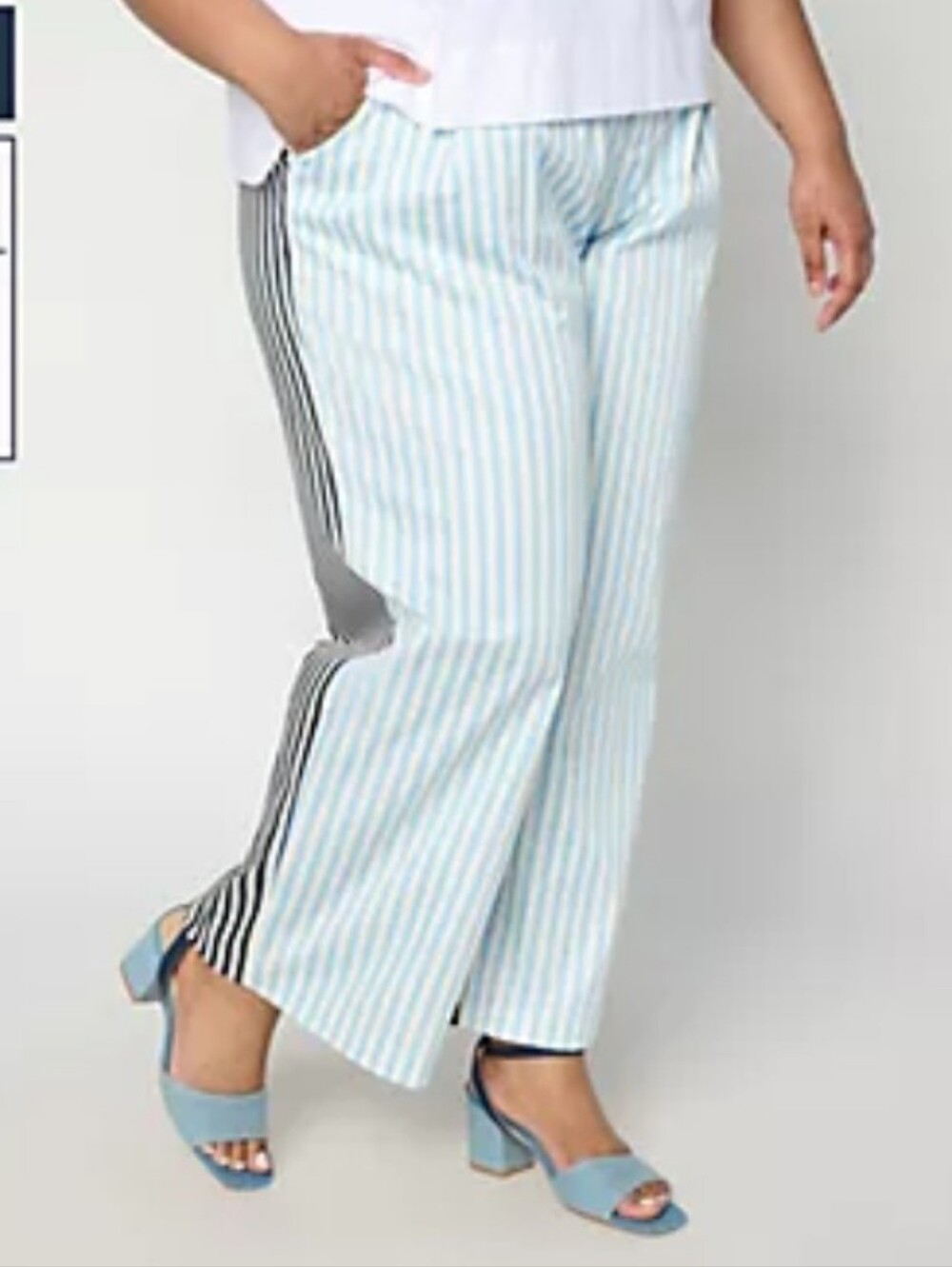 NWOT Carla Rockmore Collection Mixed Stripe Trausers Sz 8P
